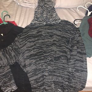 Black and white sweater hoodie